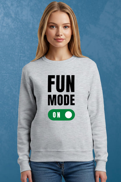 Buy That Trendz Sweatshirts for Women Fun Mode on Printed Cotton Blend Long Sleeve Round Neck Regular Fit Casual Gen Z Winter Sweatshirt - GenZlyf