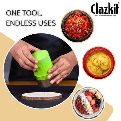 Clazkit Precision Cashews & Almond Cutter/Slicer : Effortless Slicing with Built-in Storage Convenience -Multicolor - GenZlyf
