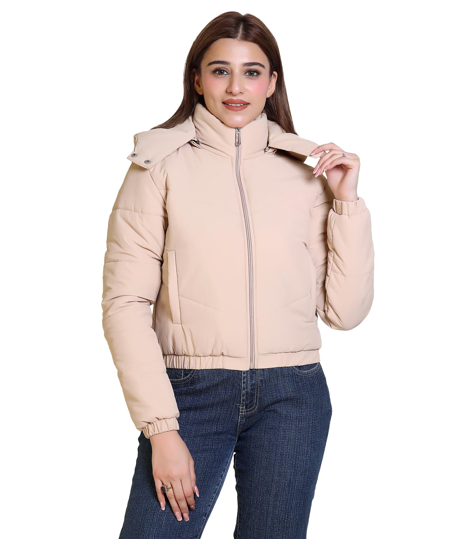Brazo Short Regular Fit Puffer Jacket for Gen Z - Fashionable Hooded Design, Long Sleeves, Latest Trendy Look, Warm Winter Wear Western Stylish Jacket (IN, Alpha, XL, Regular, Cammel) - GenZlyf