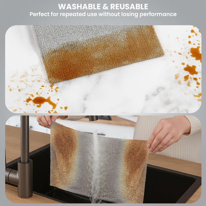 ShineXPro Microfiber Cleaning Cloth Roll, 20Pcs, 4000 Times Washable - 10X Cheaper Than Paper Kitchen Towel Roll - Ultra Absorbent Lint Free Microfiber Cleaning Cloth for Kitchen - Tearable, Reusable - GenZlyf