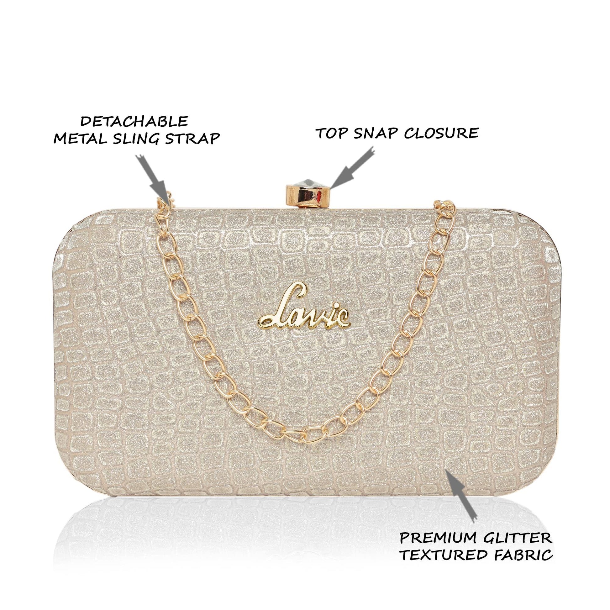 Lavie Women's Tinsel Frame Clutch | Ladies Purse Handbag - GenZlyf