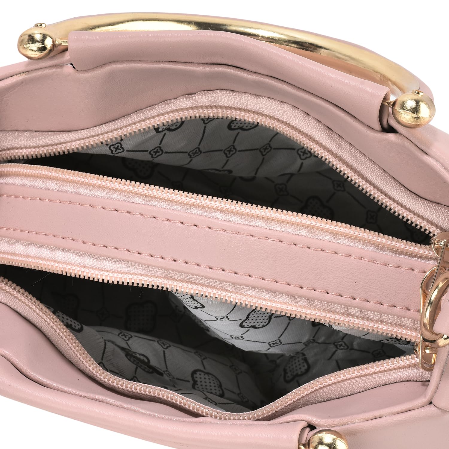 BAGMODE Women's Handbag | Medium Size | Crossbody Bag with Top Handle Strap | Stylish Ladies Shoulder Purse for Daily Use or Events (pink) - GenZlyf