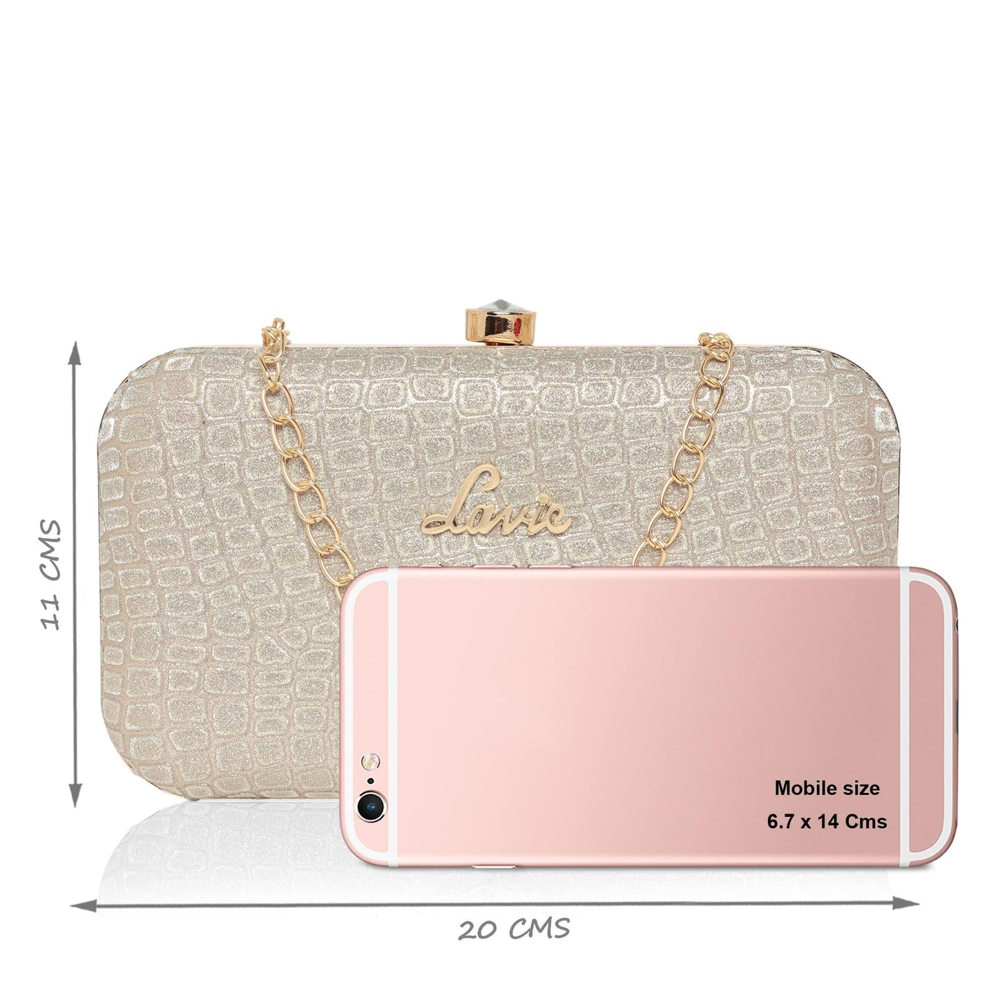 Lavie Women's Tinsel Frame Clutch | Ladies Purse Handbag - GenZlyf