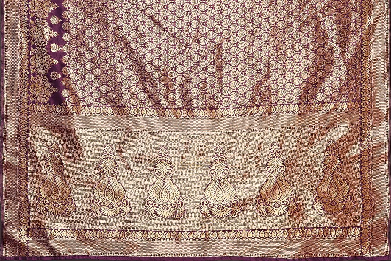 Yashika Present Banarasi Kanjivaram Silk Saree For Fashionable Women||Purple Coloured Silk Kanjivaram Saree|| AZ-YS-P1-MALIYA PURPLE New - GenZlyf