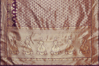 Yashika Present Banarasi Kanjivaram Silk Saree For Fashionable Women||Purple Coloured Silk Kanjivaram Saree|| AZ-YS-P1-MALIYA PURPLE New - GenZlyf