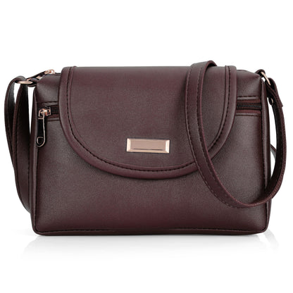 J I Women’s Stylish Crossbody Sling Bag – Elegant PU Leather Small Shoulder Purse with Adjustable Strap – Casual & Travel Handbag (BEIGN) - GenZlyf