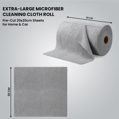 ShineXPro Microfiber Cleaning Cloth Roll, 20Pcs, 4000 Times Washable - 10X Cheaper Than Paper Kitchen Towel Roll - Ultra Absorbent Lint Free Microfiber Cleaning Cloth for Kitchen - Tearable, Reusable - GenZlyf